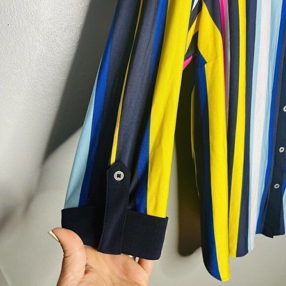 Nygard women’s 2X striped long sleeved shirt feels like silk - Picture 3 of 5